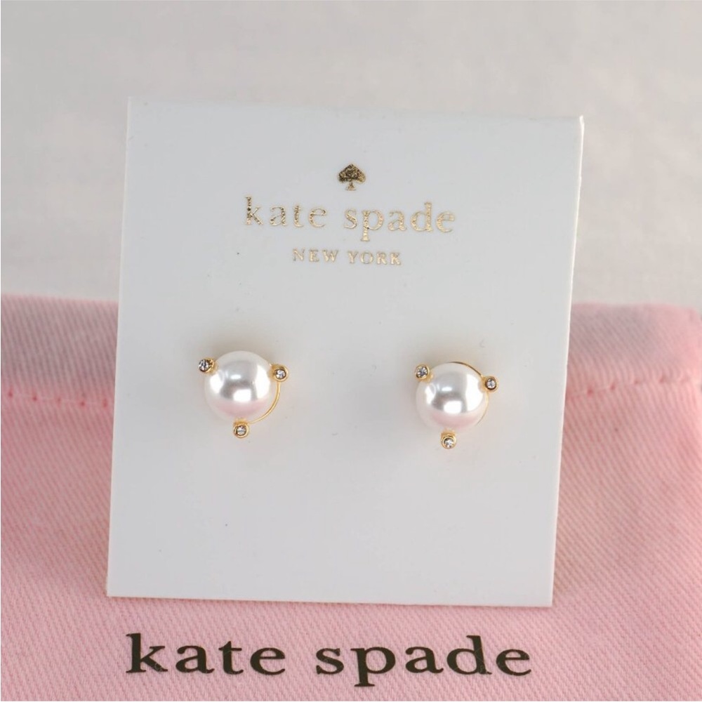 Kate Spade Rise and Shine Pearl Stud Earrings (with Dust Bag) New - Picture 3 of 9
